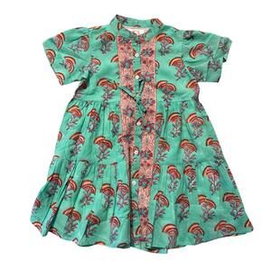 NEW VICTORIA DUNN girl's magnolia flutter dress in green